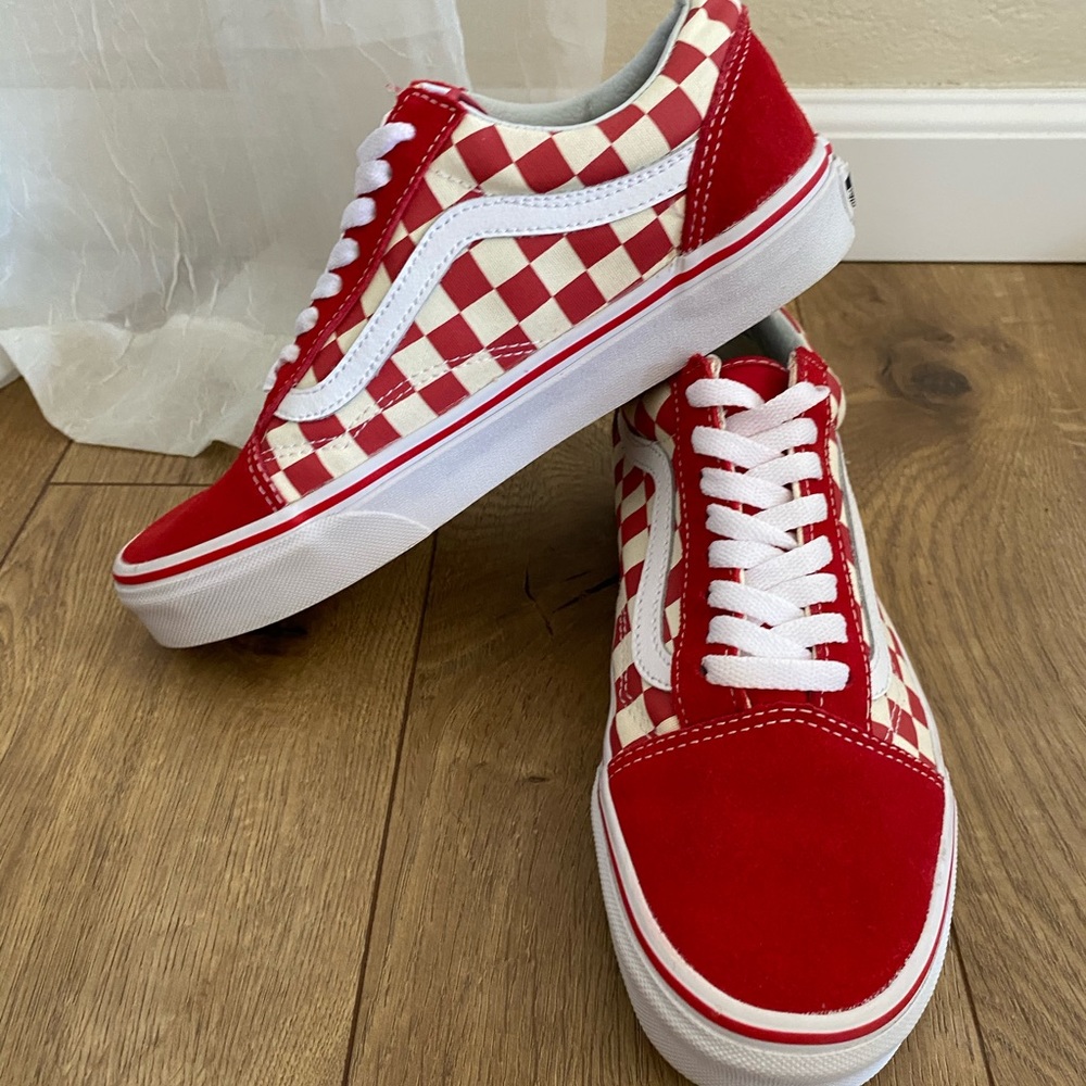 Old Skool Red Check Vans